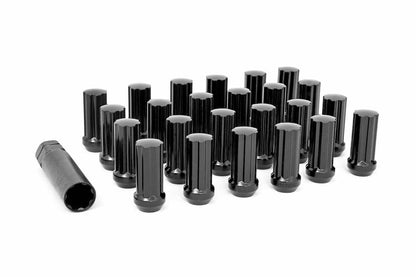 M12 x 1.5 Lug Nut Set of 24; Black 121524BLK