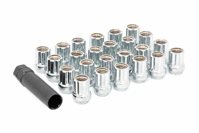 M12 x 1.5 Lug Nut Set of 24; Chrome; Open End 121524CHOE
