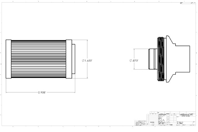 Aeromotive 12301 Filter, In-Line (AN-10) 10 Micron Fabric Element