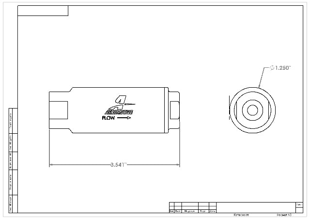 Fuel Filter High Flow Fuel System Universal Fit Aeromotive 12303-BGPL