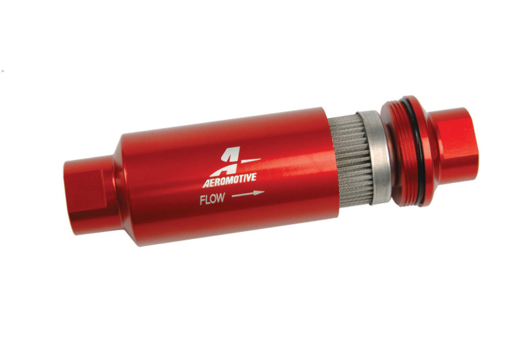 Aeromotive 12304 100 Micron, ORB-10 Red Fuel Filter - Fuel Filters Car Part People