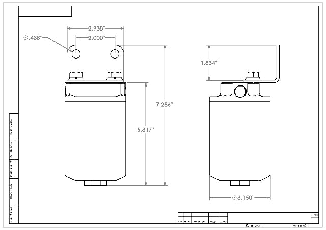 Fuel Filter High Flow Fuel System Universal Fit Aeromotive 12317-BGPL