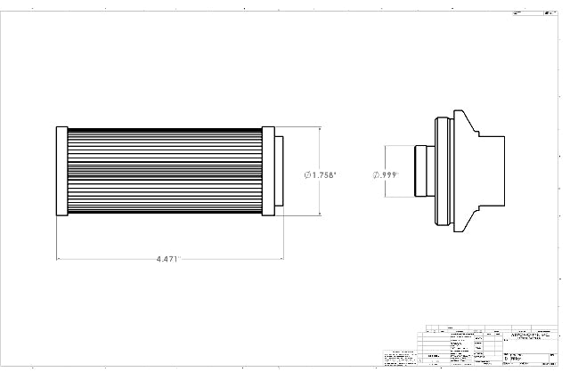 Fuel Filter High Flow Fuel System Universal Fit Aeromotive 12332-BGPL