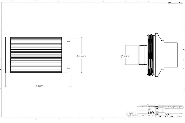 Fuel Filter High Flow Fuel System Universal Fit Aeromotive 12340-BGPL