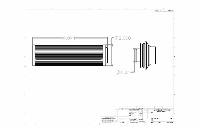 Fuel Filter High Flow Fuel System Universal Fit Aeromotive 12361-BGPL