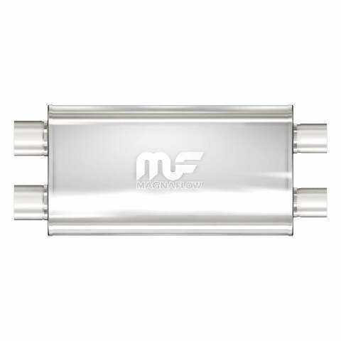 5x11 Oval Muffler, 3 Dual In/Out, 22 Body, 28 Length 12599 Magnaflow