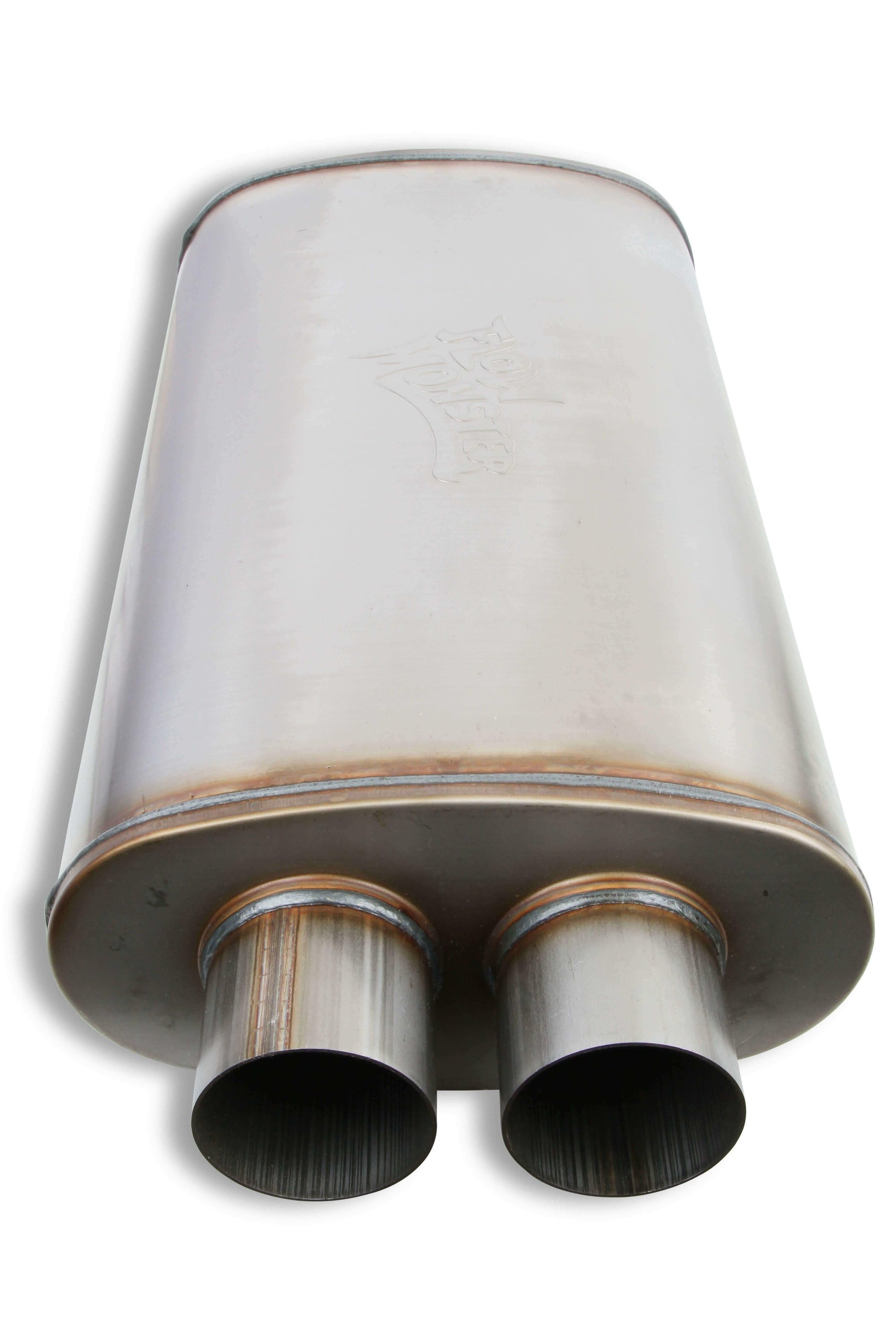 Flowmonster Performance Muffler 3 in dual inlet & outlet 12599-FM 409 Stainless - Performance Mufflers Car Part People
