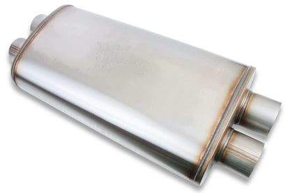Flowmonster Performance Muffler 3 in dual inlet & outlet 12599-FM 409 Stainless - Performance Mufflers Car Part People