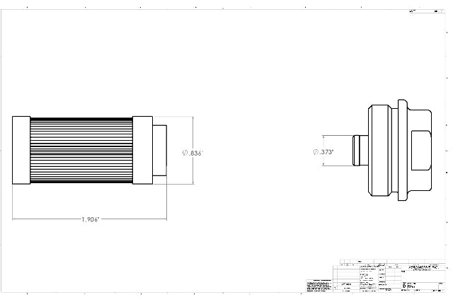 Fuel Filter Element High Flow Fuel System Universal Fit Aeromotive 12603-BGPL
