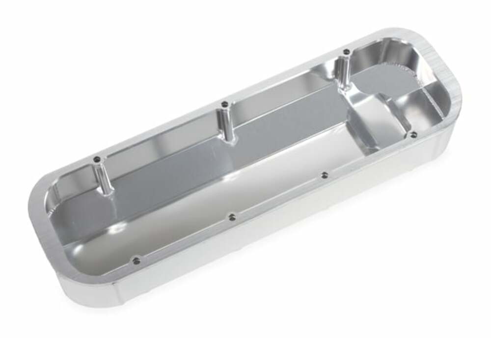 Quick Fuel Fabricated Aluminum Valve Cover - Big Block Chevy - Silver  128-22QFT