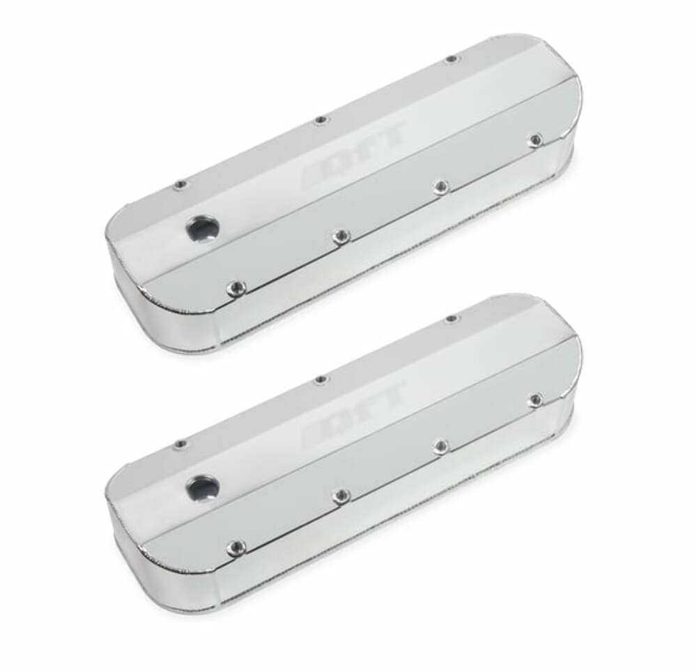 Quick Fuel Fabricated Aluminum Valve Cover - Big Block Chevy - Silver  128-22QFT