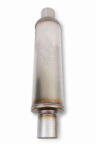 Flowmonster 12867-FM Flowmonster 409SS Round Case Absorption Muffler