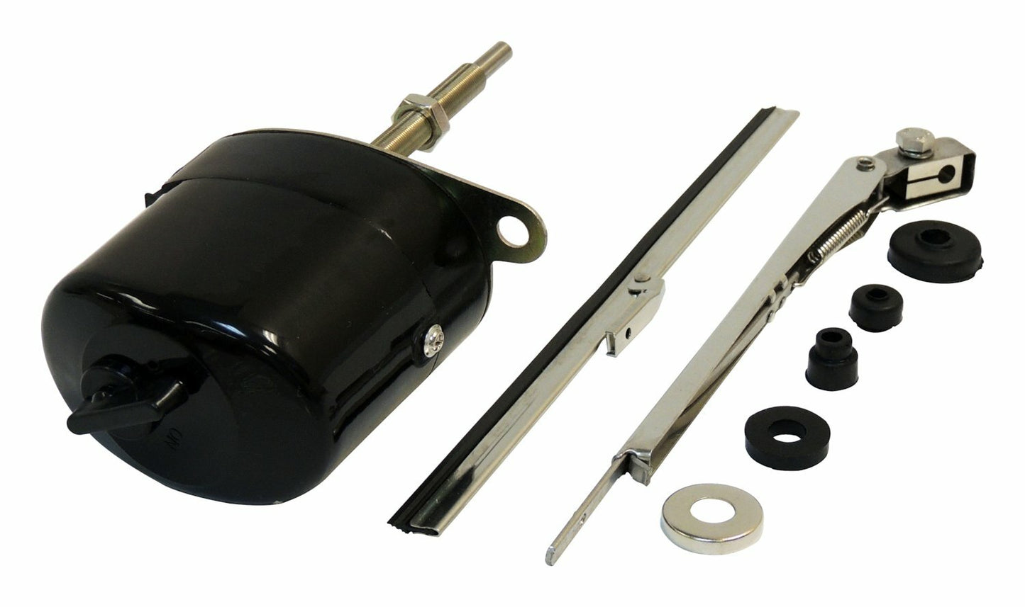 Vintage - Rubber Black Wiper Motor Kit - 12V