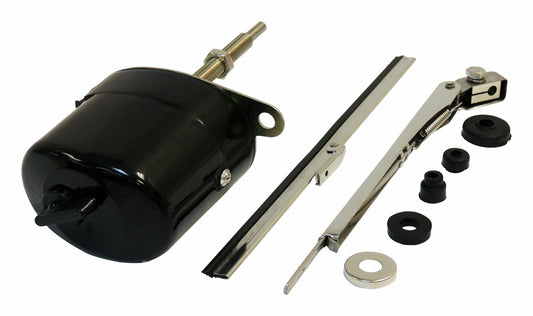 Vintage - Rubber Black Wiper Motor Kit - 12V