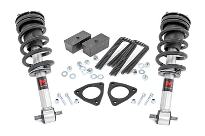 Fits Chevy/GMC 1500 (07-18) 2.5 Inch Lift Kit; Alu/Cast Steel; M1 Strut; 1340