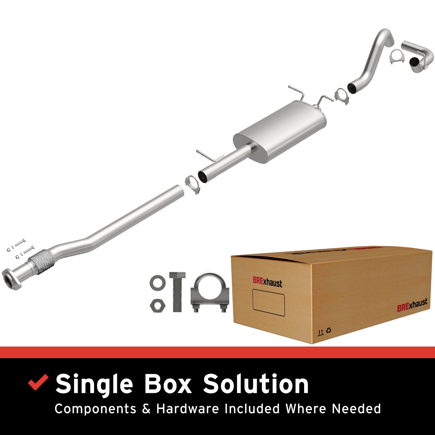 2007-2008 Chevy Silverado 1500 Direct-Fit Replacement Exhaust System 106-0464