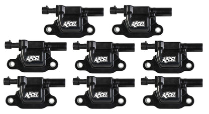 ACCEL Gen V GM Coils, 2014 and Up, Black, Square - 8 Pack - 140081-8