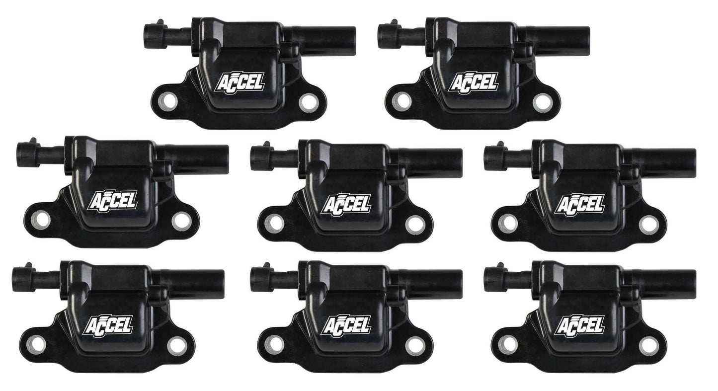 ACCEL Gen V GM Coils, 2014 and Up, Black, Square - 8 Pack - 140081-8