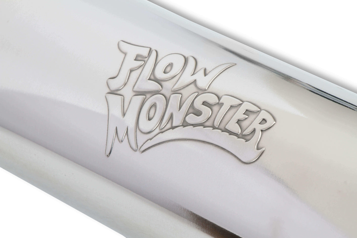 Flowmonster Round Performance Muffler 2.5 Inlet/ 2.5 Outlet 14416-FM Polished St - Performance Mufflers Car Part People