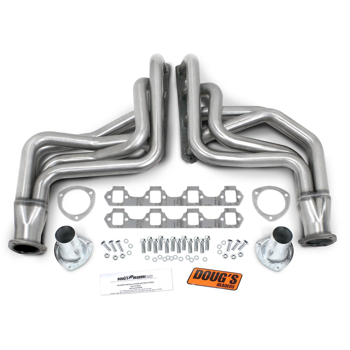 Long Tube Headers for 304 Stainless 1-3/4in Primary Stainless Steel D623-SS