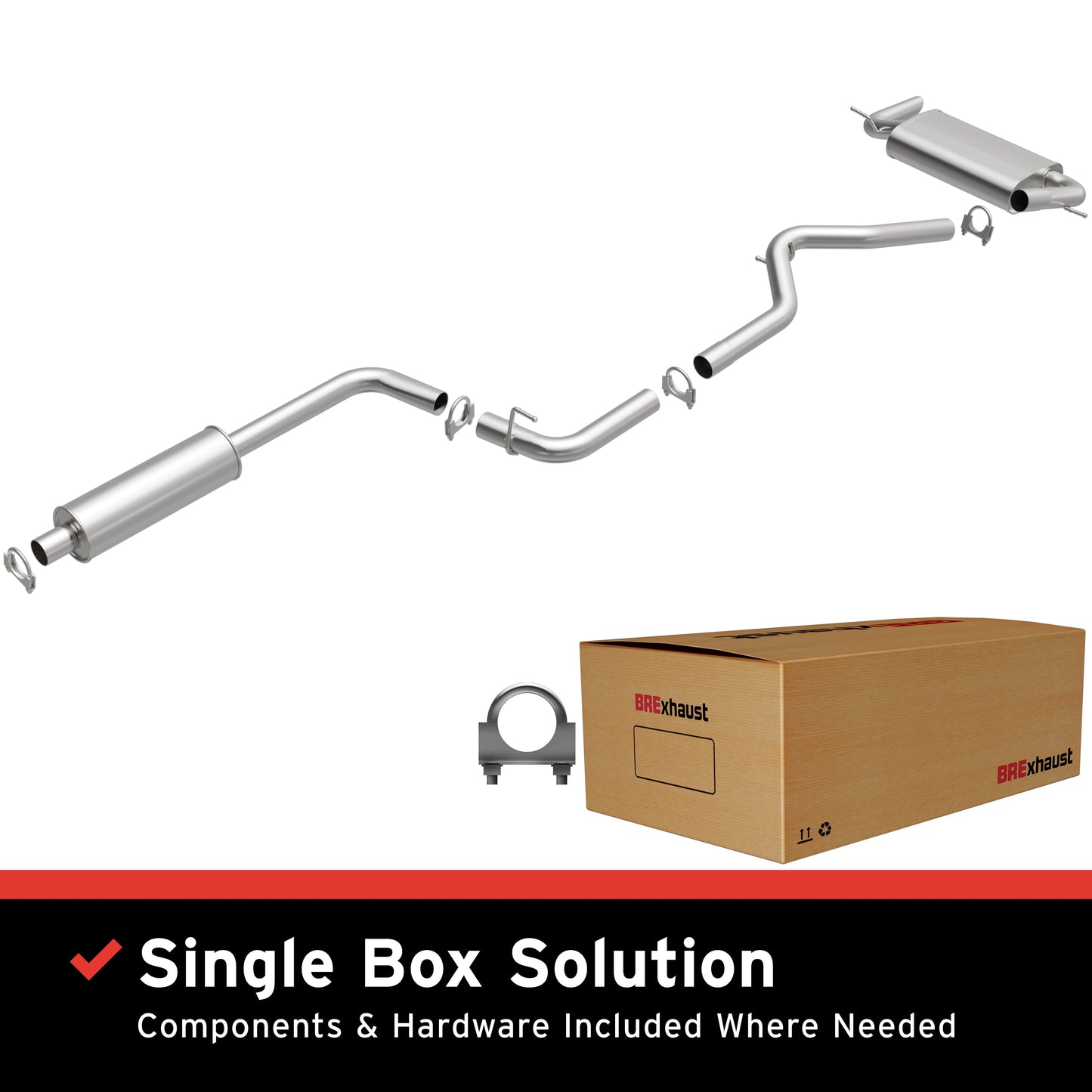 2012-2017 Ford Focus Direct-Fit Replacement Exhaust System 106-0593