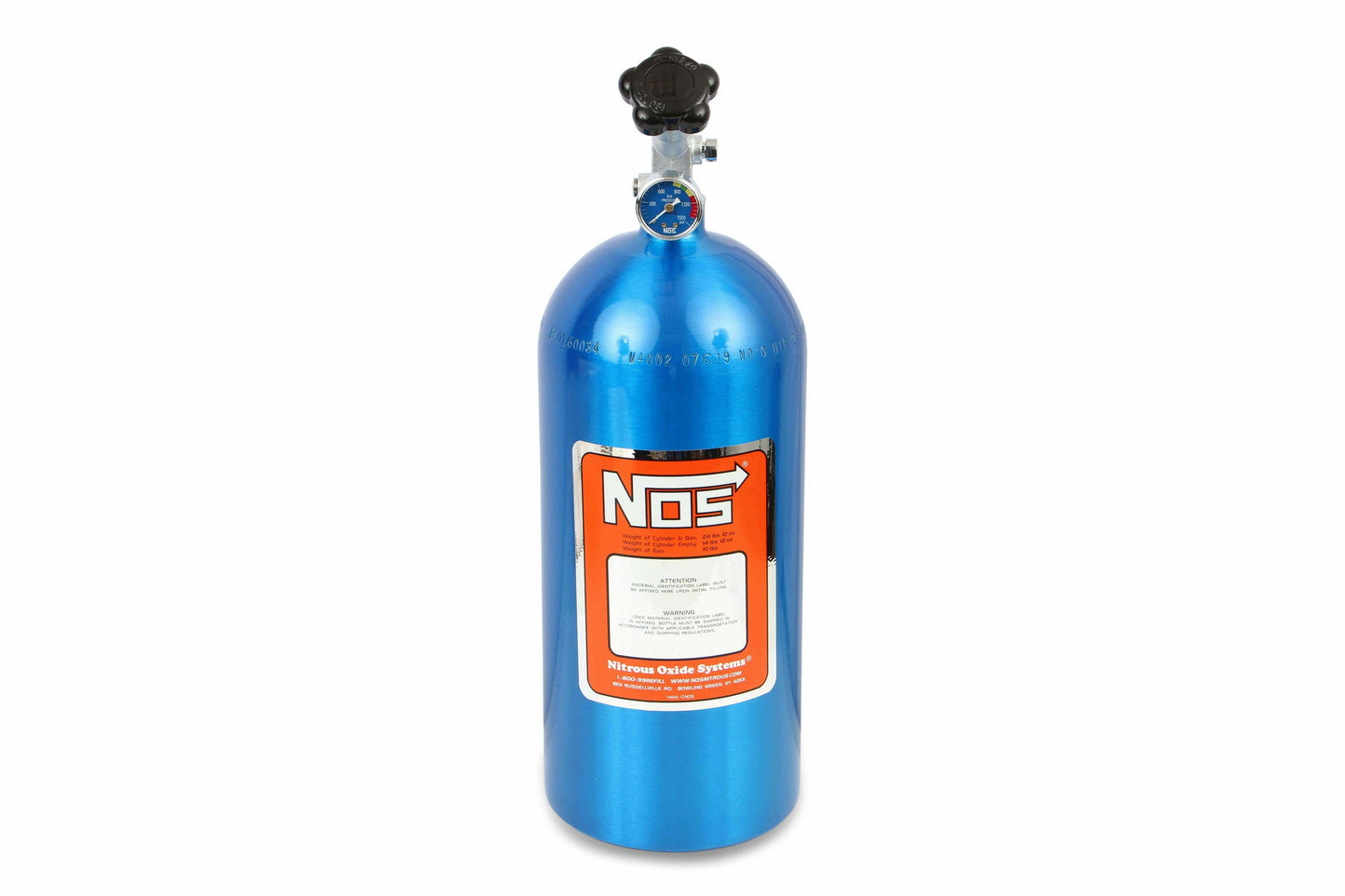 NOS 14745NOS 10LB Electric Blue Nitrous Bottle Universal- 10LB Bottle