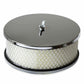 Mr. Gasket Air Cleaner - 6-1/2 Inch Diameter, 2-7/16 Inch Tall - Chrome - 1485