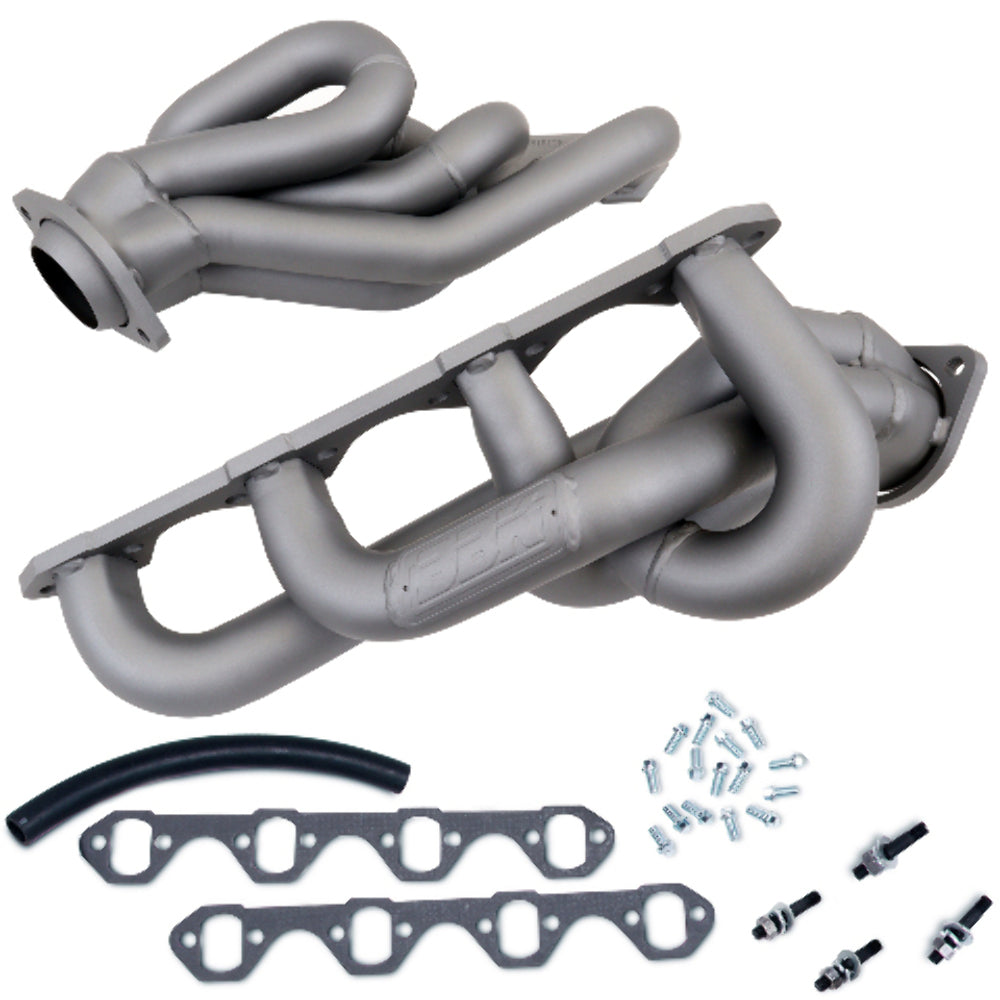 Fits 1986-1993 Mustang 5.0 1-5/8 Shorty Equal Length Headers-Titanium-1512 - Car Part People