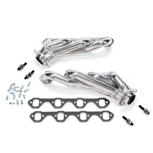 Fits 1986-1993 Mustang 5.0 1-5/8 Shorty Headers (Polished Silver Ceramic)-15150 - Car Part People