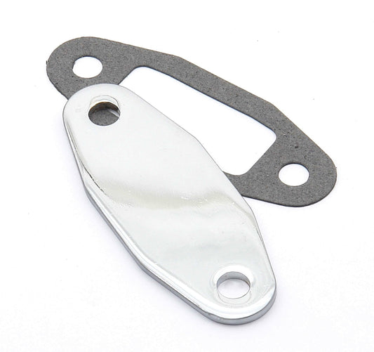 Mr. Gasket Fuel Pump Block Off Plate - Chrome - 1517