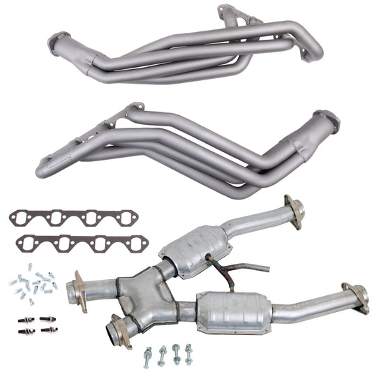 Fits 94-95 Mustang 5.0L 1-5/8 Tube Headers, Short Mid X Pipe w/Converters-15192 - Car Part People