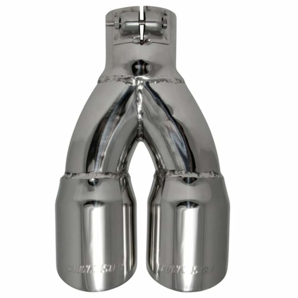 Flowmaster 15307 Exhaust Tip - 3.00 in. Dual Angle Cut Polished SS Fits 2.50 in.