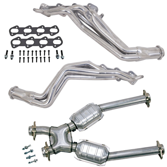 Fits 1996-1998 Mustang 1-5/8 Tube Headers, Short Mid X Pipe w/Converter-15323 - Car Part People