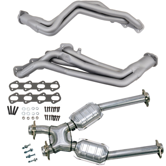 Fits 1999-2004 Mustang 1-5/8 Tube Headers, Short Mid X Pipe w/Converter-15332 - Car Part People