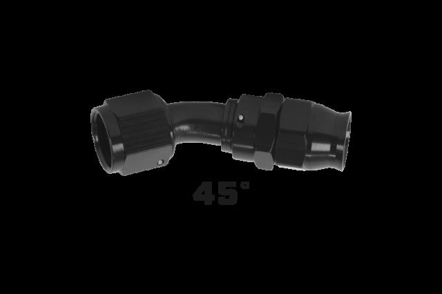 Aeromotive 15351 Hose End, PTFE, Black Anodized, Straight, 45, 90, 180