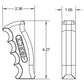 Hurst Billet/Plus Universal Pistol Grip Shift Handle with 12V Switch - 1536200