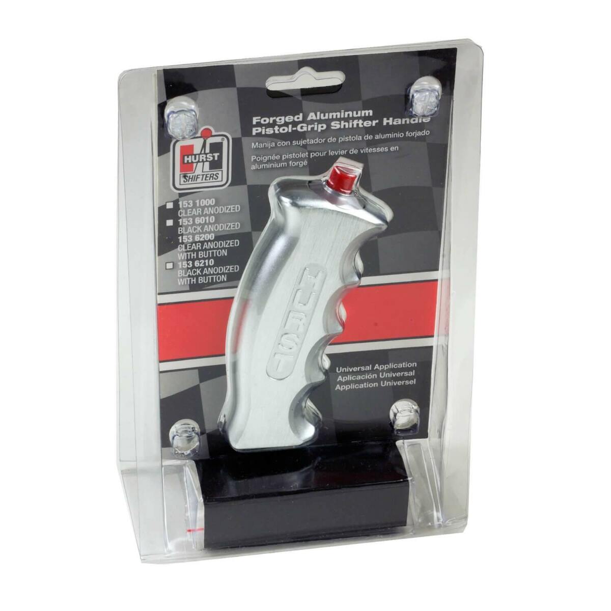 Hurst Billet/Plus Universal Pistol Grip Shift Handle with 12V Switch - 1536200