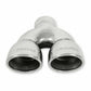 Dual 3.5 in. Rolled Angle Polished SS Fits 2.50" Fowmaster Exhaust Tip - 15369