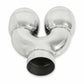 Dual 3.5 in. Rolled Angle Polished SS Fits 2.50" Fowmaster Exhaust Tip - 15369