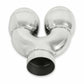 Dual 3.5 in. Rolled Angle Polished SS Fits 2.50" Fowmaster Exhaust Tip - 15369
