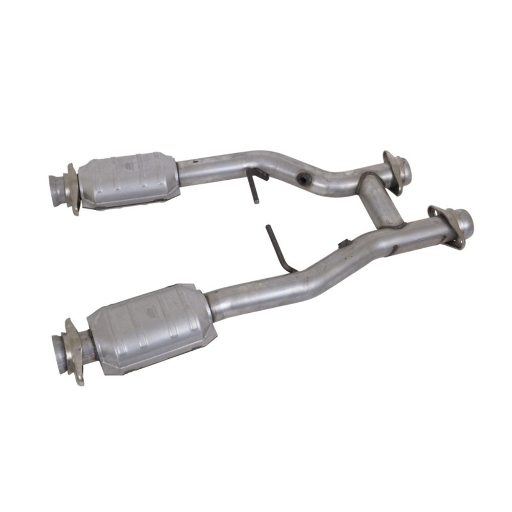 Fits 1996-2004 Mustang GT/Cobra/Mach 1 2.5 Short Mid H Pipe W/Converters-1538 - Car Part People