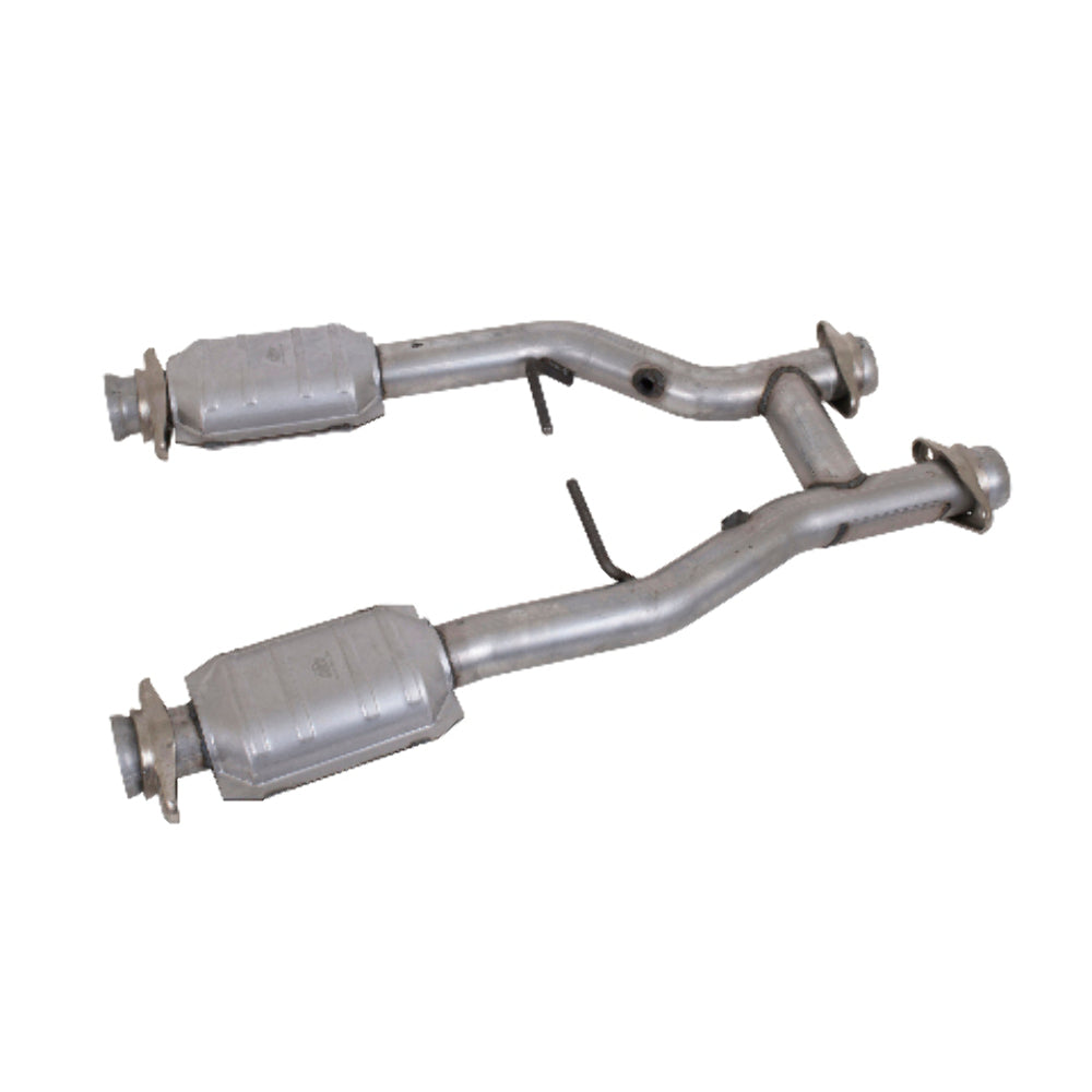 Fits 1996-2004 Mustang GT/Cobra/Mach 1 2.5 Short Mid H Pipe W/Converters-1538 - Car Part People