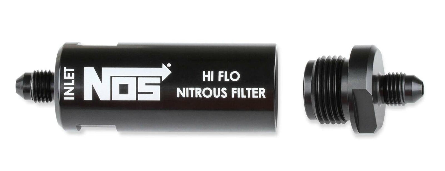 NOS In-Line Hi-Flow Nitrous Filter, 4AN - Black - 15555NOS