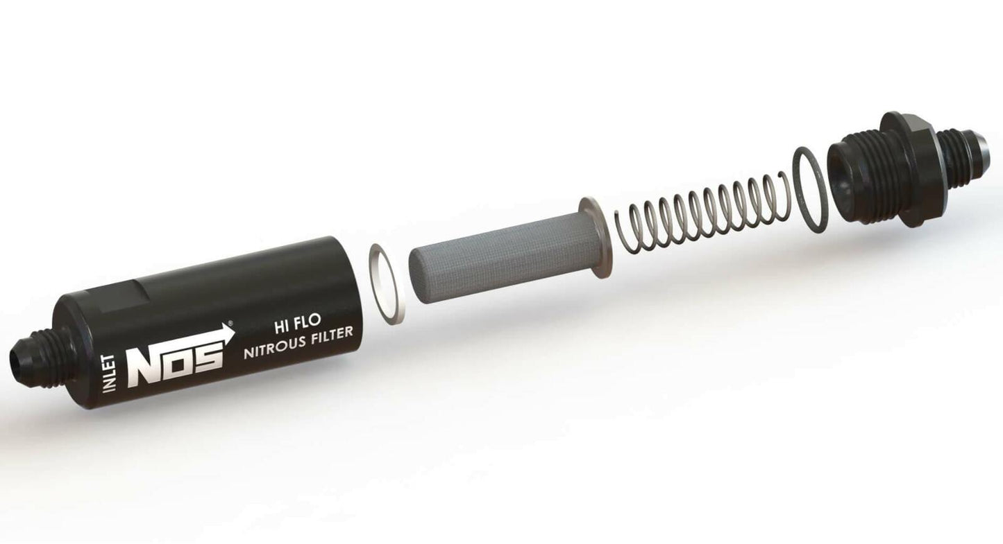 NOS In-Line Hi-Flow Nitrous Filter, 6AN - Black - 15556NOS