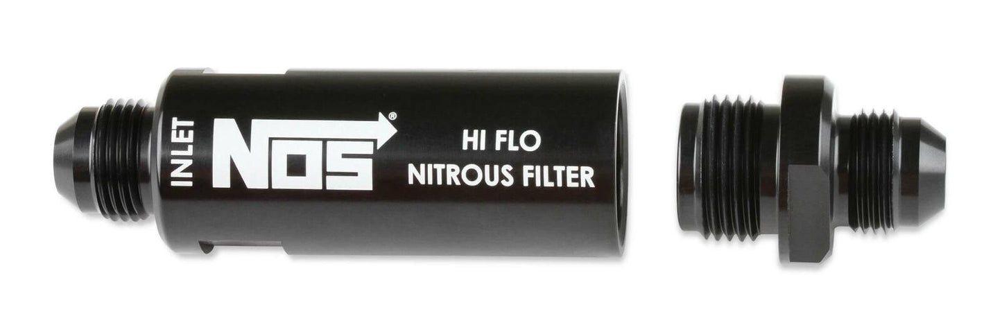 NOS In-Line Hi-Flow Nitrous Filter, 8AN - Black - 15559NOS
