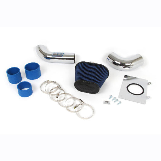 Fits 1986-93 Mustang 5.0 Cold Air Intake- Fenderwell Style (Powder Chrome)-1557 - Car Part People