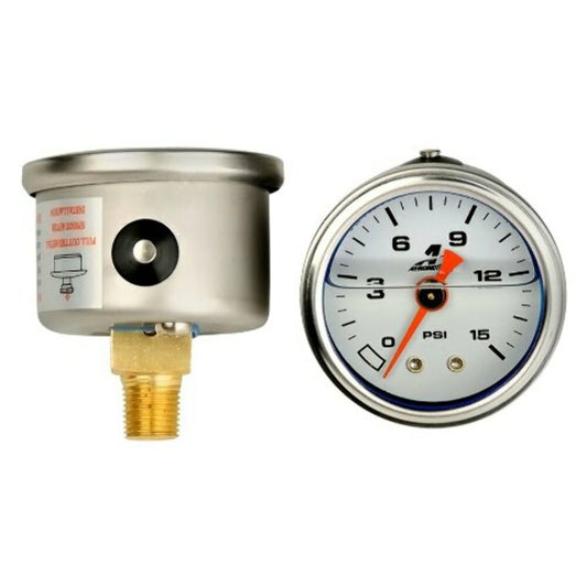 Aeromotive 15632 0-15 psi Fuel Pressure Gauge - Gauges, Clusters, and Clocks Car Part People