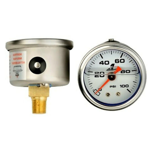 Aeromotive 15633 0-100 psi Fuel Pressure gauge - Gauges, Clusters, and Clocks Car Part People