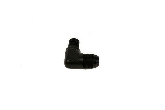 Aeromotive 15667 1/4-MNPT to AN-08 Elbow Fitting, 90-Deg, Black - Fuel Line Fittings and Adapters Car Part People