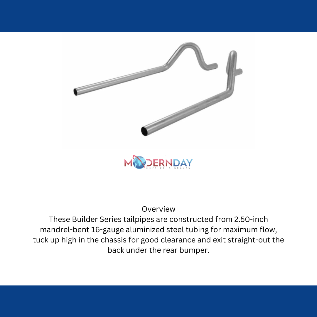 1955-1957 Chevrolet Bel Air Prebent Tailpipes Flowmaster 15816